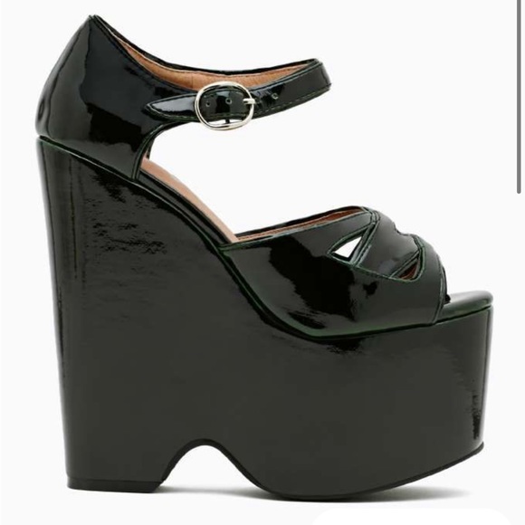 Jeffrey Campbell Shoes - Jeffrey Campbell Tarkus Dark Green Patent